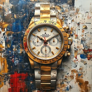 ⌚ Rolex Watch Art 🖼️ | 24x24"| Museum Giclée Print 🎨 | ✍️ 1/25 | COA 🧾 | V39 - Picture 1 of 7