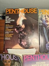 Vintage 1980 Penthouse Magazine lot of 5, Jan/Feb/April/Oct/Dec