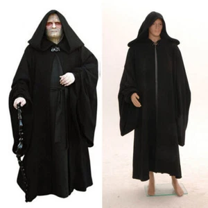 Star Wars Darth Sidious Black Uniform Carnival Cosplay Costume Halloween Party - Picture 1 of 8