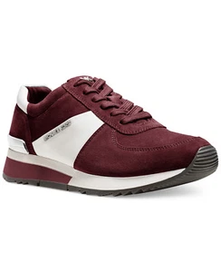 NEW Michael Kors Women's Allie Trainer Sneakers Merlot Size 9 M - Picture 1 of 3