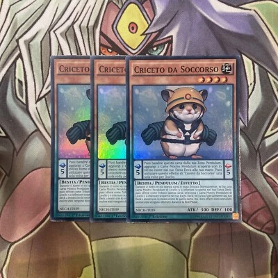 NECH-IT039 Rescue Hamster Super Rare ITALIAN x3 Excellent Condition Yugioh - Image 1 of 2