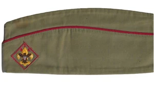 CAPPELLO BERRETTO GUARNIGIONE BOY SCOUT BSA VINTAGE ANNI 60 CON TOPPA DIAMANTE TAGLIA LRG #KGC-4 - Foto 1 di 3