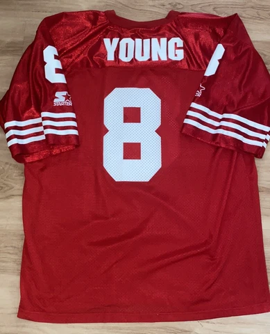 Vintage STARTER Steve Young San Francisco 49ers Jersey #8 - Men's Size XL (52) Cover