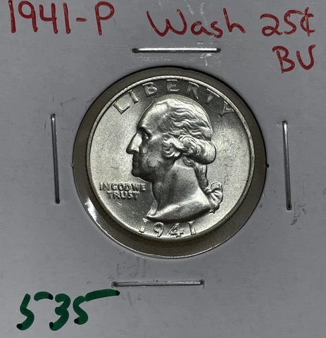 1941-P Washington Quarter Gem BU Uncirculated Cover