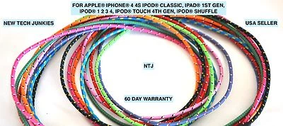 6FT Fabric Braided USB data Sync power cord Charger Cable for Apple iPhone 4 4S - Image 1 of 4