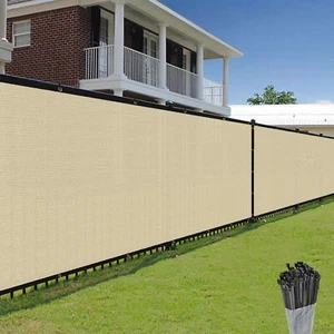 E&K Privacy Fence Screen Garden 4/5/6/8' Windscreen HDPE Fabric Mesh Shade Cover - Picture 1 of 56