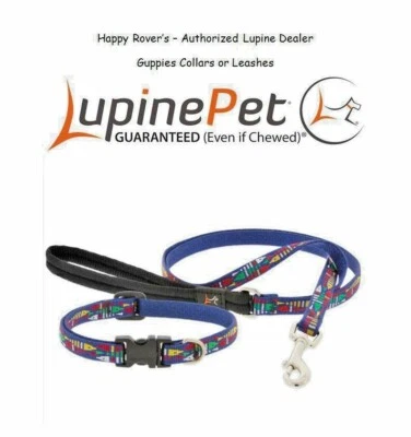 Coleiras ou trelas para cachorros Lupine edição limitada vitalícia - 1/2" - GUPPIES - Imagem 1 de 4