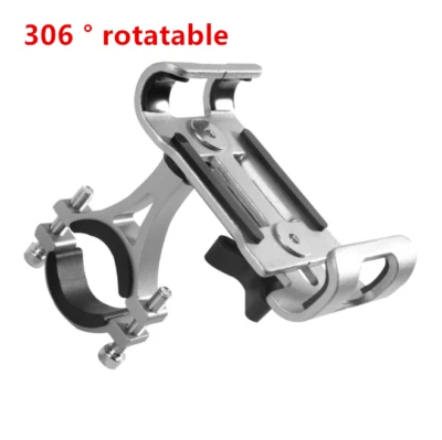 Soporte de aluminio para teléfono celular GPS universal para motocicleta bicicleta Foto 1 de 4