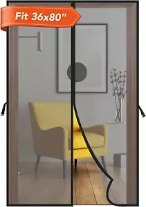 Magnetic Screen Door Heavy duty Mosquito Free Hands 36 X 80 Screen Door Retracta - Picture 1 of 7