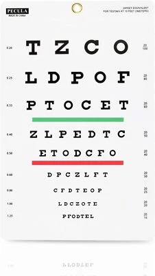 PECULA Snellen Chart, Wall Chart for Eye Exams - 10 ft 9 x 14 in - Image 1 of 4