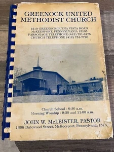 #V Greenock United Methodist Church McKEESPORT PA Family Recipes COOKBOOK - 1985 - Imagen 1 de 7