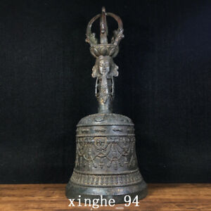 14.4" Old Antique Chinese dynasty Exquisite bronze exorcise Magic weapon Statue