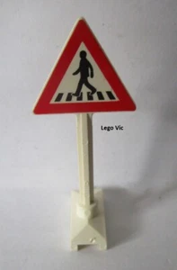 Lego 649pb03 City Road Sign Panneau Signalisation Pedestrian Crossing MOC A85 - Imagen 1 de 1