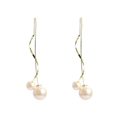 Unique AAAA 5-10mm south sea White natural​ round pearl Earrings14k Gold filled - Image 1 of 4