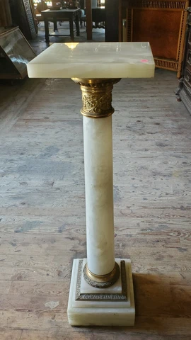 VICTORIAN ONYX AND BRONZE PEDESTAL Cover