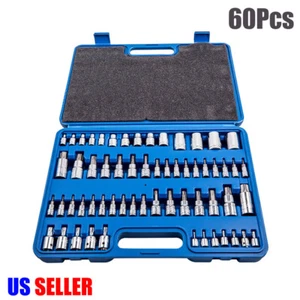 60Pcs Master Torx Socket Set Tamper Proof Security Bits Torx Plus External Star - Picture 1 of 9