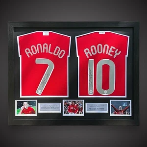 Cristiano Ronaldo & Wayne Rooney Manchester United Dual Framed Signed Shirt £750 - Picture 1 of 7