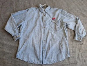 Chase Authentics Dale Earnhardt Jr Denim Shirt Men Extra Large Blue Button Up - Picture 1 of 14