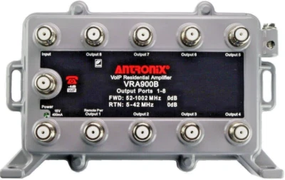 Amplificador de señal divisor de TV por cable Antronix de 9 puertos con retorno activo Foto 1 de 2