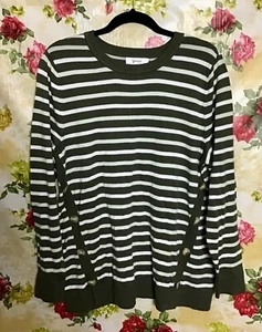 G J BANKS LADIES STRIPE PULL OVER TOP SIZE X - Picture 1 of 2