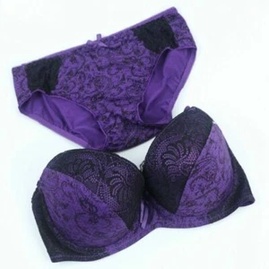 Womens Sexy Lace Floral Ladies Underwear Padded Bra Set Panties Knickers BCD/DDE - Picture 1 of 20