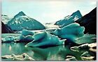 Portage Glacier Between Seward & Anchorage Alaska Ak Ice Unp Chrome Postcard