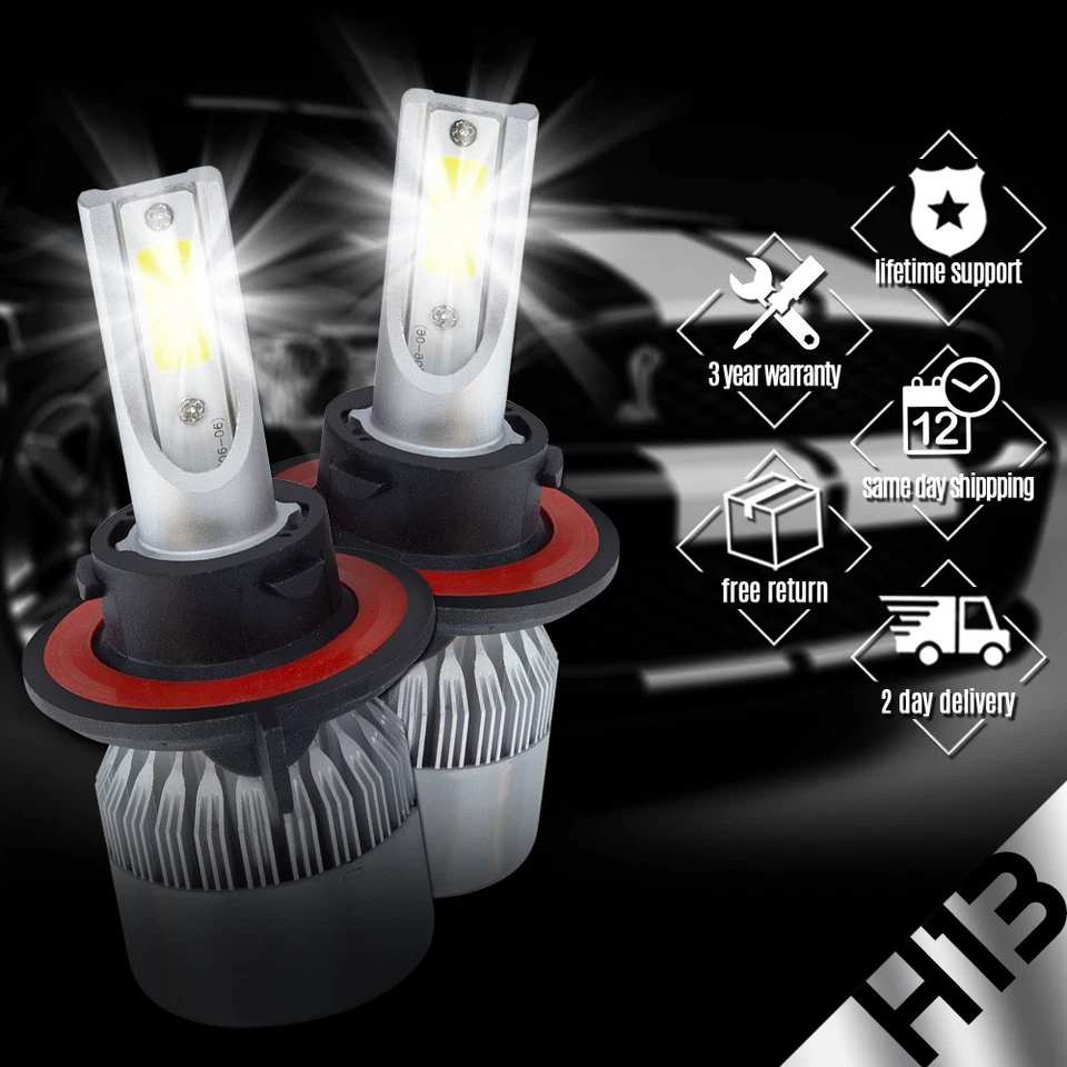 XENTEC LED HID Headlight Conversion kit H13 9008 6000K 2006-2010 Dodge Ram 2500 - Image 1 of 4
