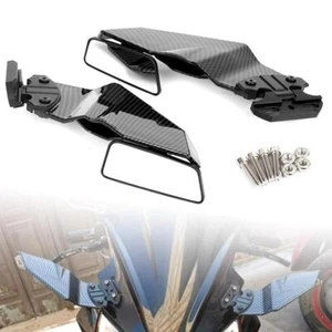 Wind Swivel Wing Rearview Side Mirror For Kawasaki NINJA ZX10R ZX6R Z636 ZX6RR - Photo 1/10