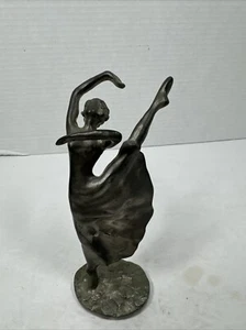 Rare Orginal And Signed By Artist Boobis Chain Pewter Sculpture Beautiful Dancer - Picture 1 of 21