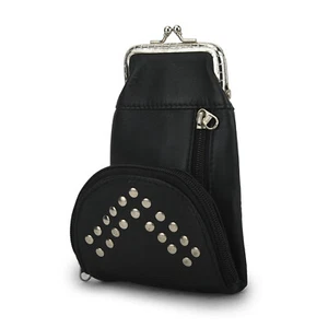 Estuche encendedor y cigarrillos de cuero genuino con broche giratorio de Leatherboss - Imagen 1 de 18