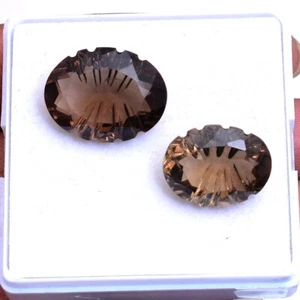 29.00 Cts Natural Smokey Quartz Oval Hand Carving Pendant Size Loose Gemstones - Picture 1 of 3