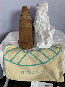 DV8 Jennie Tassel Womens Sz 10M Ankle Boots Cognac Suede Heeled Stitch Fix - Picture 1 of 4