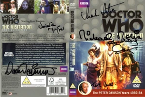Doctor Who: The Visitation DVD Cover Signed by SARAH SUTTON, ANTHONY CALF +4 - Foto 1 di 1