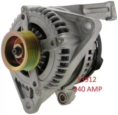 240 AMP HIGH OUTPUT  ALTERNATOR DODGE DURANGO 4.7L 2002 2003 2004 2005 2006 2007 Foto 1 de 2