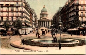 París Francia Vista de Soufflot Calle Panteón Fuente de Agua Postal 16188 - Imagen 1 de 2