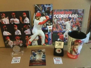 PHILLIES~Bryce Harper LOT OR PICK: Game used Dirt/Coin/Fathead/Cup/Scorecard SGA - Picture 1 of 8