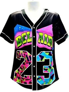 CCC Fresh Prince Bel Air 23 Jersey 5XL Black Colorful Print by Dyprint Fashion - Picture 1 of 7