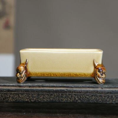 Flores Maceta de Arcilla Púrpura Estilo Japonés Cerámica Bonsai Escritorio Decorativo  Foto 1 de 4