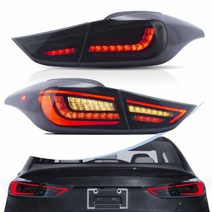 VLAND Smoked LED Taillights RearlampsFor 2011-16 Hyundai Elantra With Sequential - Picture 1 of 11