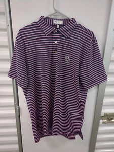 Peter Millar Summer Comfort Polo Shirt Mens M TPC Twin Cities Striped A122 - Picture 1 of 6