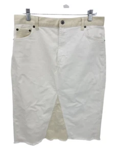 Schienen Rock Damen 32 Elfenbein Colorblock Whimigoth 90er Retro Grunge Cottagecore - Bild 1 von 9