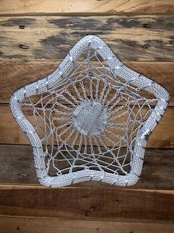 Star Twisted Metal Wire Basket Silver Wire Made In India Bread Basket  10" Cover