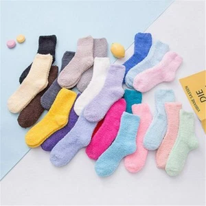 Fleece Sock Soft Fluffy Women Winter Warm Bed Socks Lounge Slipper 6Pairs - Picture 1 of 35