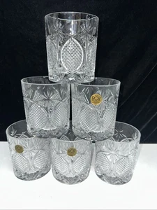 SET OF 6--RCR Royal Crystal Rock OLD FASHIONED Tumbler Glass DORICO 3.75" Italy - Picture 1 of 9