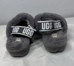 UGG Australia Fluff Yeah Damen-Pantolette Sandale Größe 6 anthrazitgrau - Bild 1 von 8