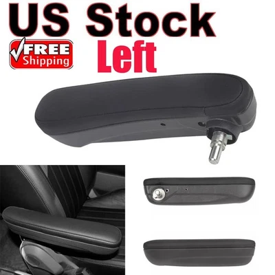 Black PU Front Seat Armrest Left Inboard For Fiat 500 Abarth 2016 2017 2018 2019 Foto 1 de 4