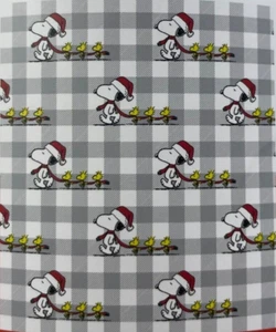 Peanuts Snoopy & Woodstock Christmas Velvet Plush Throw Blanket 50 x 70 Gray - Picture 1 of 9