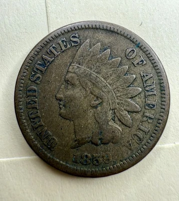 1859 U.S. Indian Head Cent – Early American Type Coin – Nice Copper Nickel Type - Image 1 of 2
