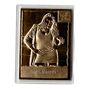 Trish Stratus 2002 Danbury Mint WWE Wrestling 22Kt Gold Card WWF WCW NXT AEW - Picture 1 of 2