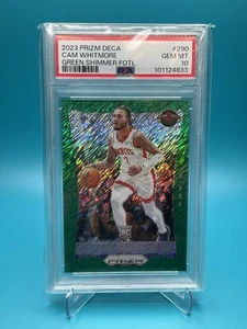 2023 Panini Prizm Deca - Cam Whitmore - RC Green Shimmer FOTL /12 PSA 10 - Picture 1 of 3